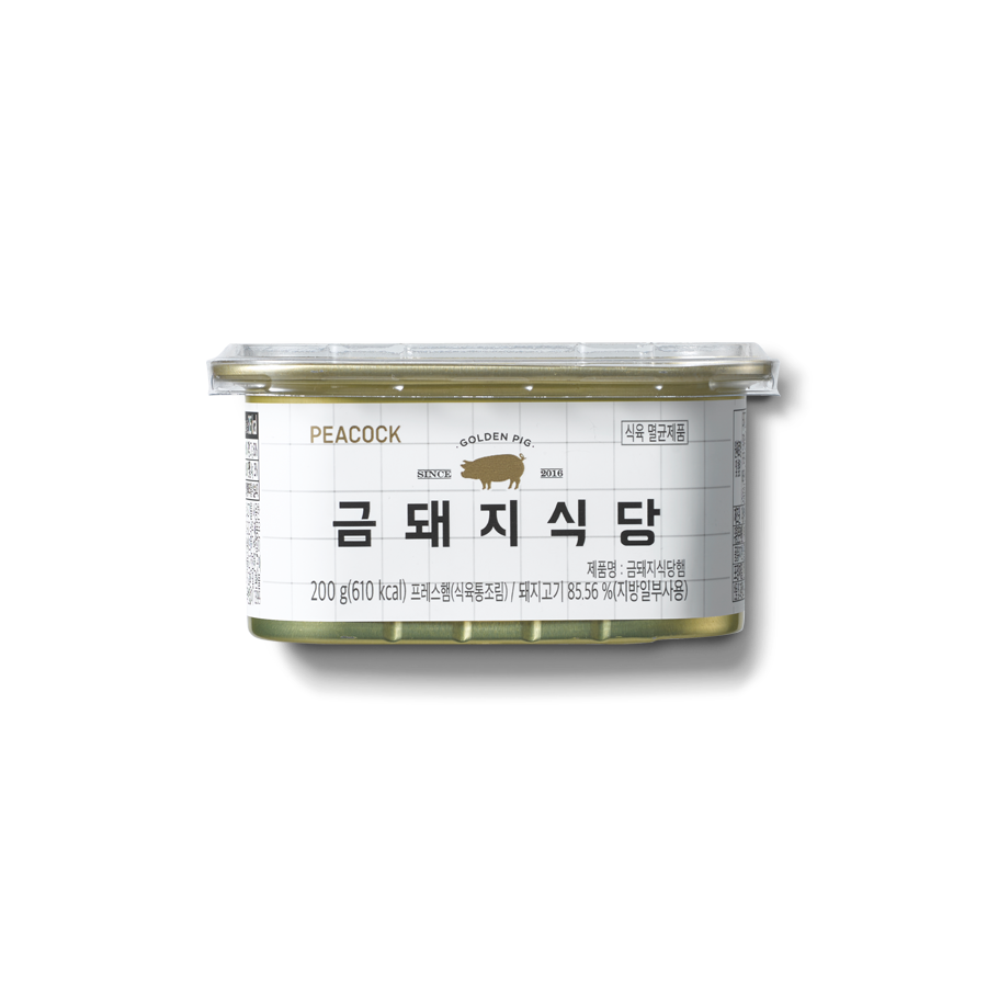 피코크 금돼지식당햄 3입 600G